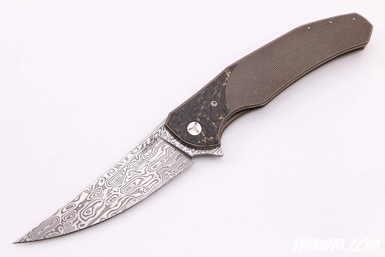 Herman 赫尔曼定制 Linerlock 大马士革 Flipper 