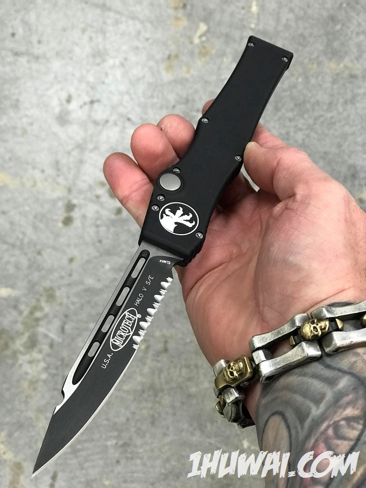  Microtech 微技术 HALO V  Elmax钢 DLC 半齿