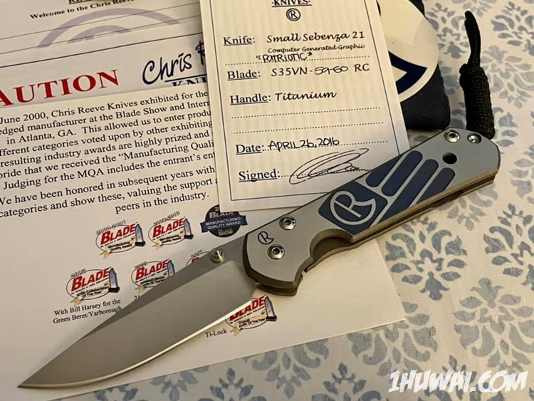 Chris Reeve (克里斯.里夫) Small Sebenza 21 CGG “Patriotic”