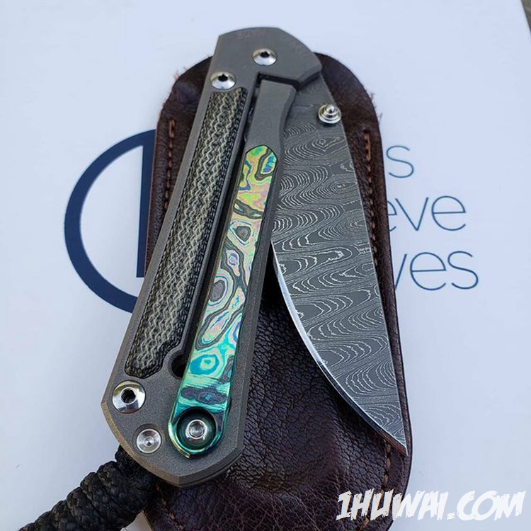 Chris Reeve 克里斯.里夫 Small Sebenza 21 双推大马士革米卡塔小沙 PST​钛马背夹