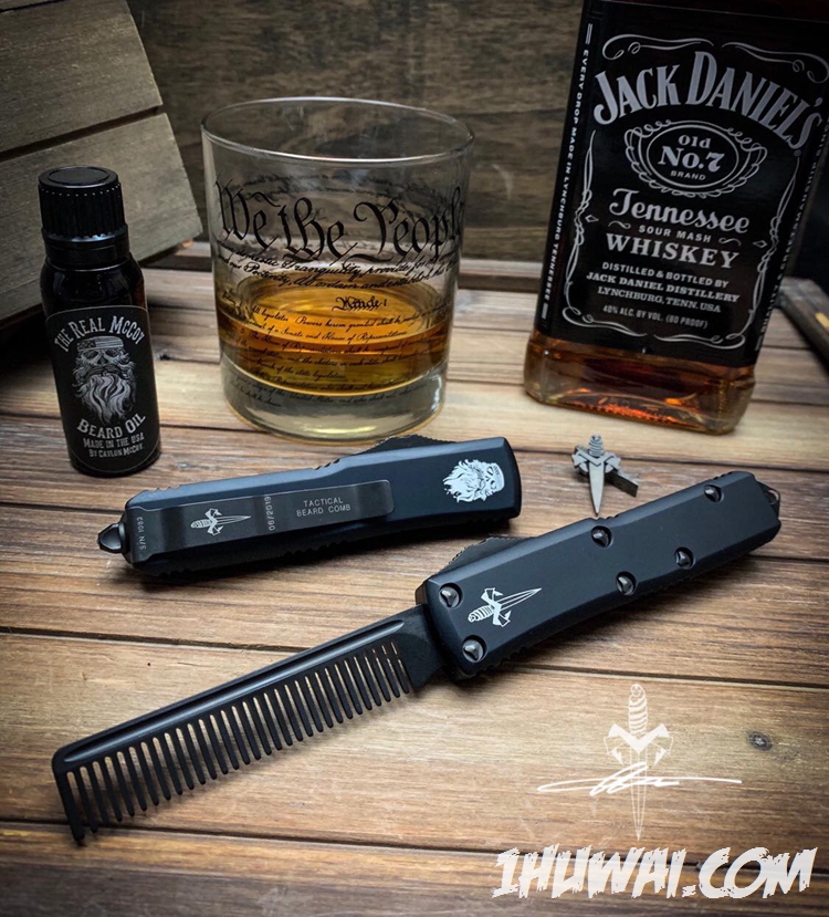 Microtech 微技术  DLC Tactical Beard Comb 战术梳