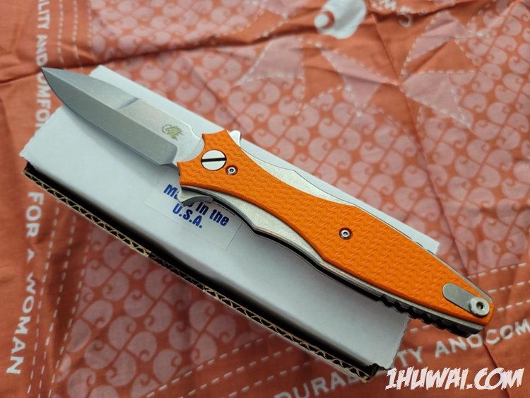 Hinderer 辛德勒 Maximus CPM20CV石洗 Bayonet 橙色G10