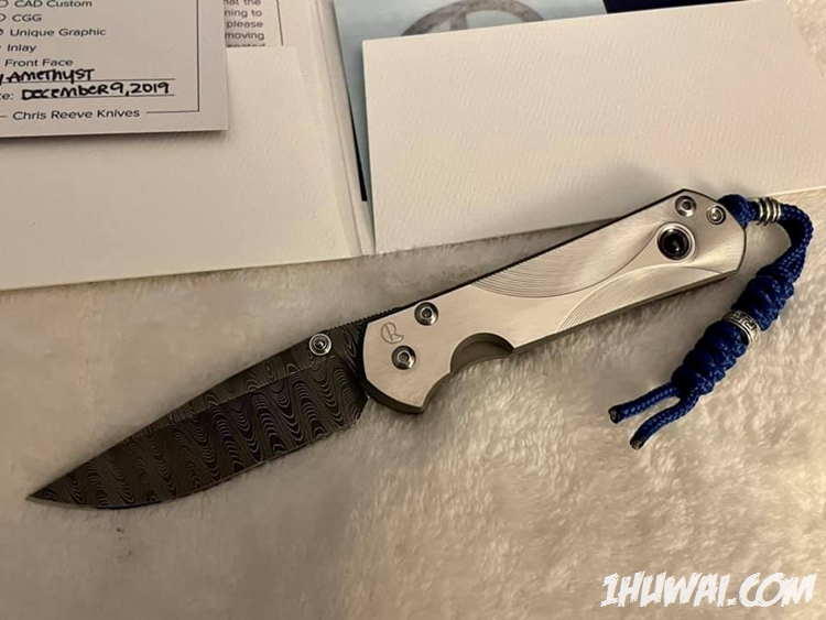 Chris Reeve 克里斯.里夫 Small Sebenza 21 UG Amethyst Cabochon   大马士革小沙紫水晶镶嵌