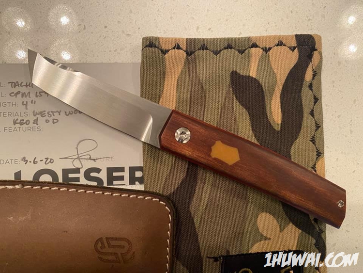 J. Oeser Custom 欧瑟定制 Tachi CMP154 手磨缎面 西木柄​ Flipper