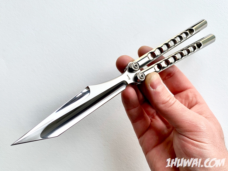 意大利 Fiore Pinless 手工 Balisong Rwl-34 镜面博伊头Ti 6Al-4V柄 高端蝴蝶甩刀