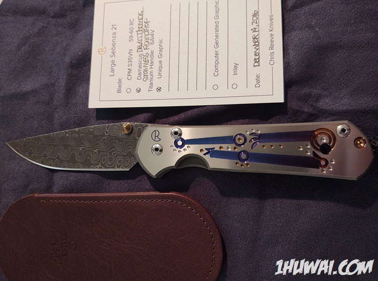 Chris Reeve 克里斯里夫 Large Sebenza 21 雨滴大马士革 雕花21大沙