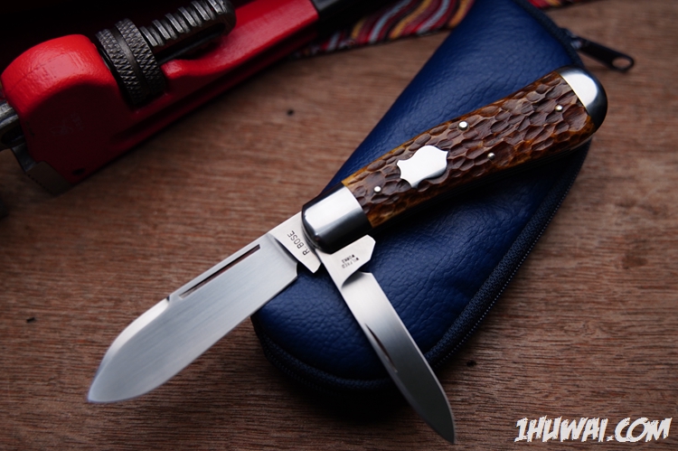 Reese Bose 里斯·博斯 手工 双刀片鹿角柄 SlipJoint #2 口袋刀