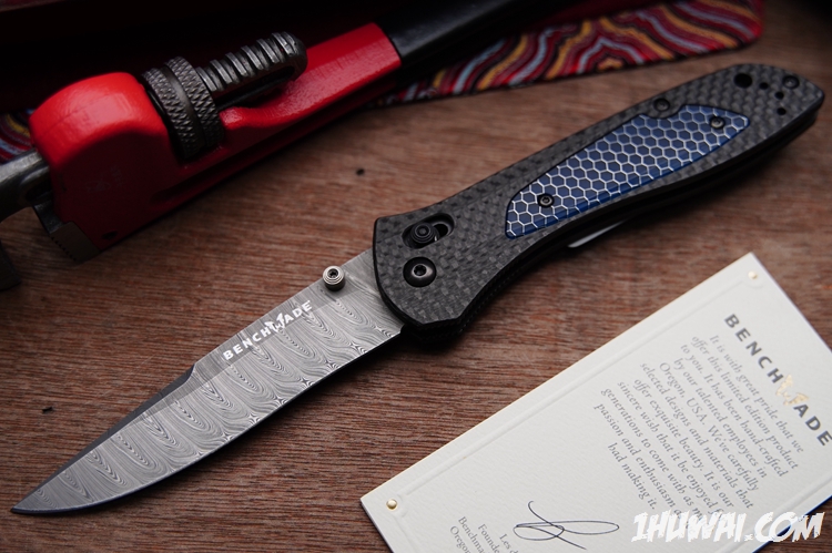 Benchmade Gold Class 金蝴蝶 710-141 Carbon Fiber Damasteel 限量版