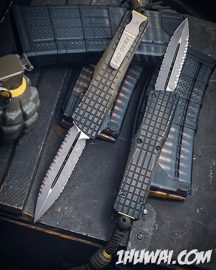 Microtech 微技术 2021年 ICCE展会限定版 Frag OFF 雷纹定制双刃全齿大龙