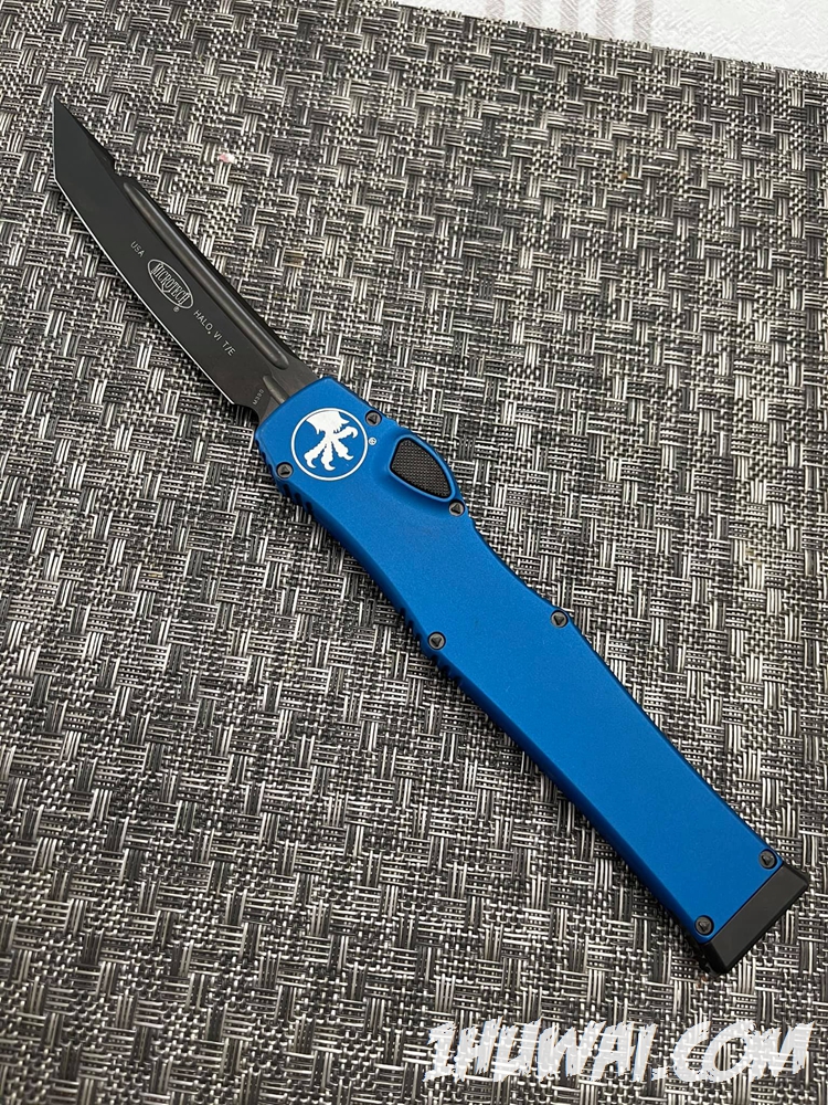 Microtech 微技术 Tan Halo “光晕” VI  蓝色 M390 DLC 排水槽版本 