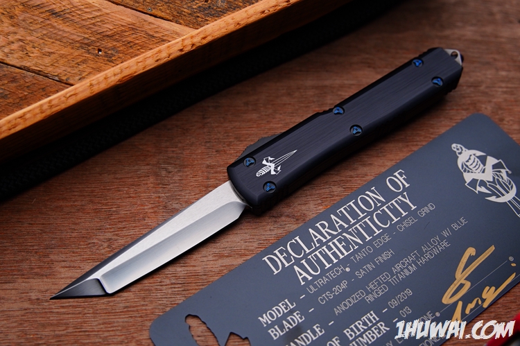 Marfione Custom 美国微技术大剑标 #Ultratech CTS-204P  Tanto 复合研磨 