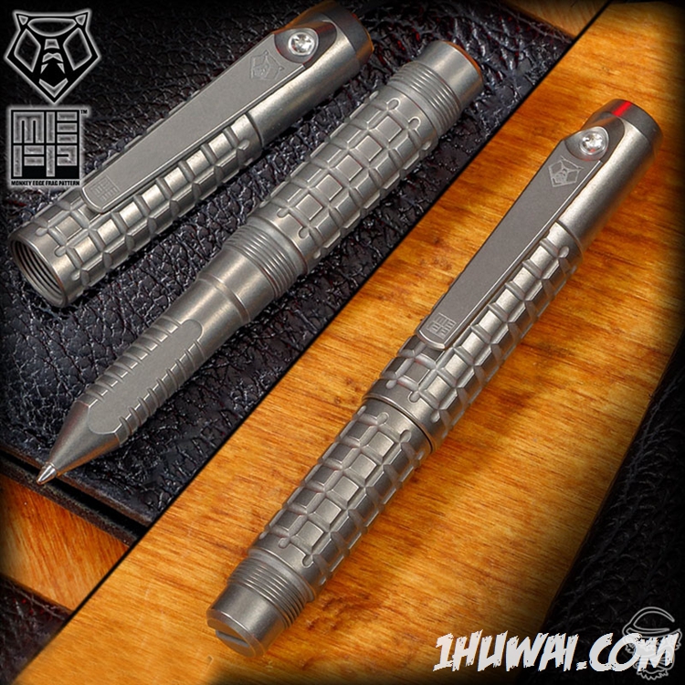 Shirogorov 熊头 Tool Pen 雷纹钛合金工具笔 