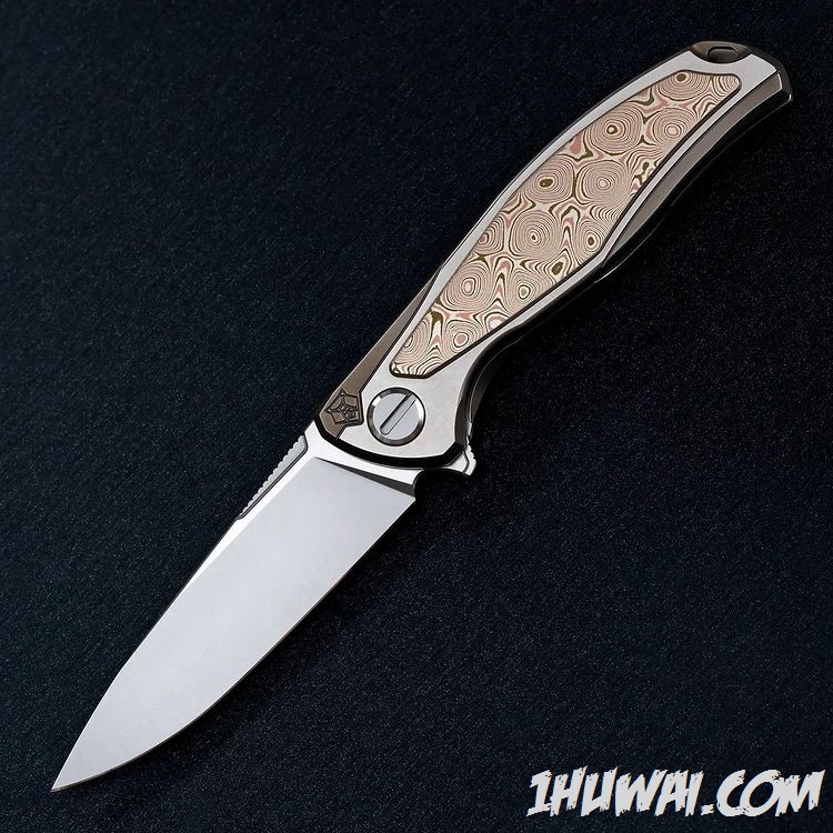 Shirogorov 熊头 F95 -10th anniversary S90V钢 10周年定制木纹金镶嵌