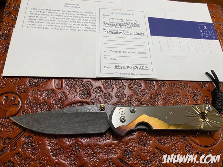 Chris Reeve（克里斯.里夫) 编织纹大马士革 Morning Sun Sebenza “旭日” 大沙21