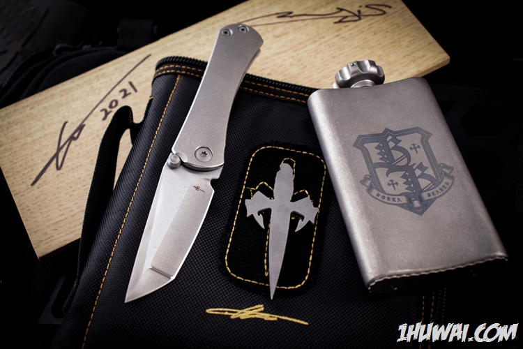 Marfione Custom 微技术大剑标/博尔卡 Borka Blades 2021 TKI Show 展会 SBTF Whiskey Knife Set 酒壶，雪茄套装