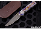 Chris Reeve（克里斯.里夫）Large Sebenza 31 Unique Graphic 3.6" 雕花雨滴大马士革大沙31 金推