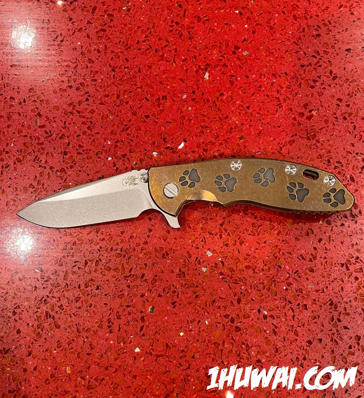 Hinderer 辛德勒 XM-18 3.5”Tri-Way Spearpoint 矛头  CPM-20CV SW石洗 古铜狗爪全钛