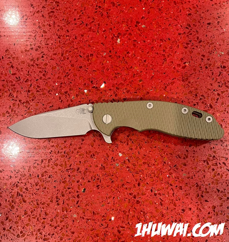 Hinderer 辛德勒 XM-18 3.5”Tri-Way Slicer 切片 CPM-20CV WF喷砂 古铜色狗爪/橄榄色G10