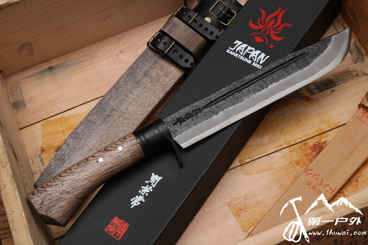 日本传统手工刀kanetsune关兼常kb119极大猎刀